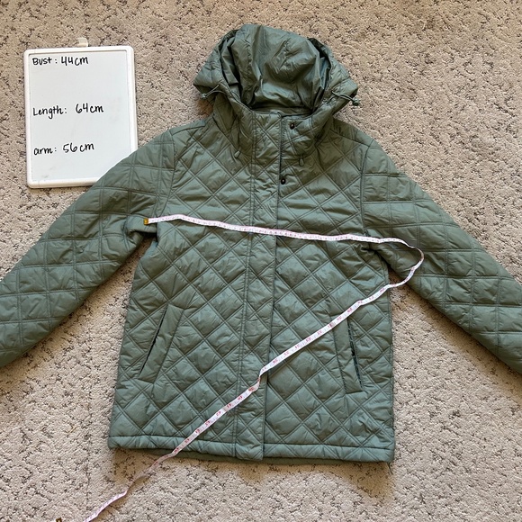 Madewell Women's Puffy Jacket, XXS , sage/teal